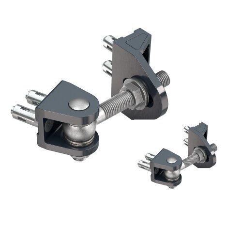 LOCINOX® BOLTON4D Pant M16, otevíratelný 180°, nastavitelný 3D, částečně pozinkován, montáž šroubem Quick-fix